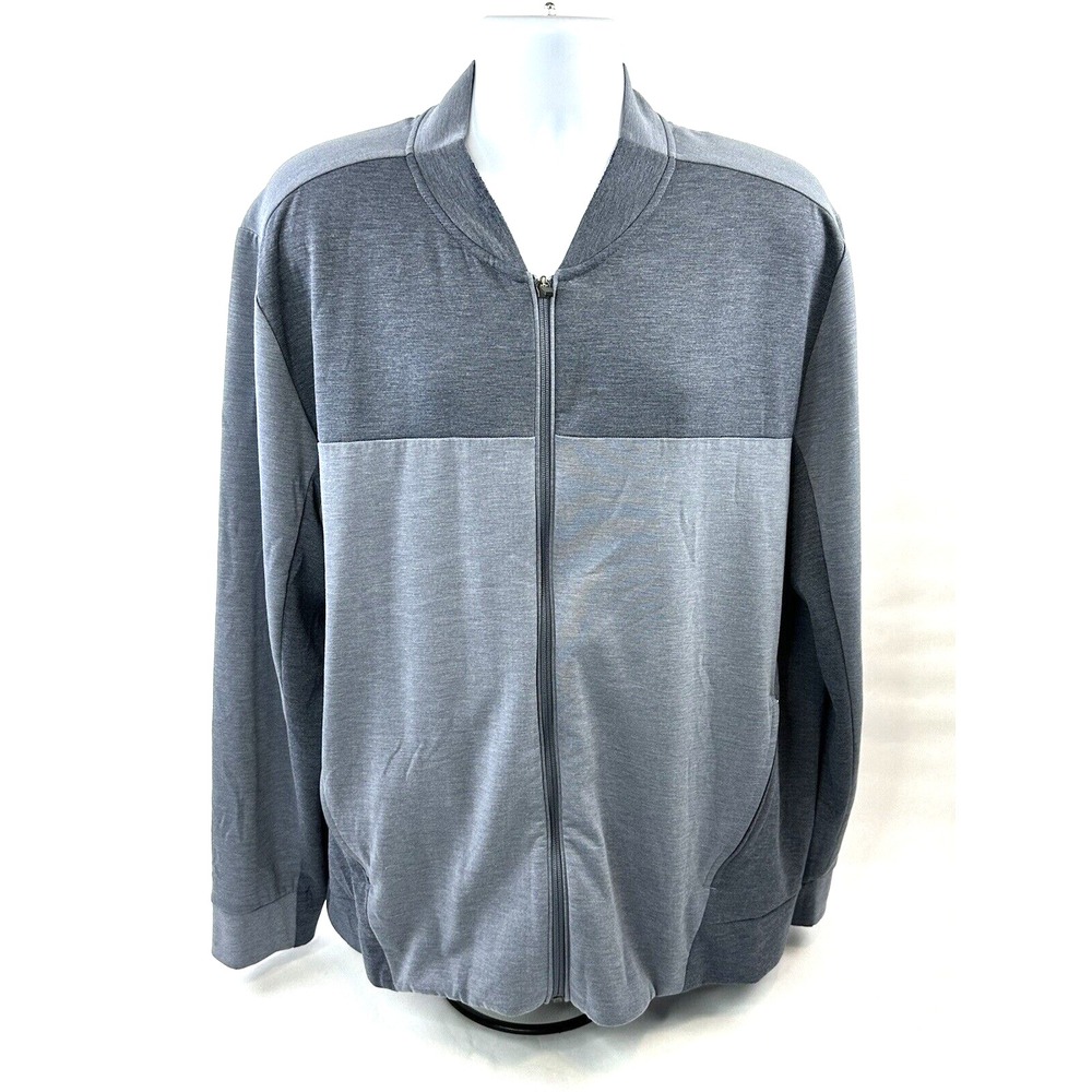 UNTUCKit Aimes Jacket Mens 3XL Gray-Blue Colorblock Zip Up Track Jacket